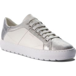Sneakersy GEOX - D Breeda D D822QD 0BCKY C0007 White/Silver. Szare półbuty damskie Geox, ze skóry ekologicznej. W wyprzedaży za 249,00 zł.