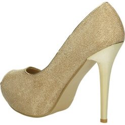 CZÓŁENKA CASU 7FF-GH82557. Brązowe buty ślubne damskie Casu, na koturnie. Za 54,99 zł.