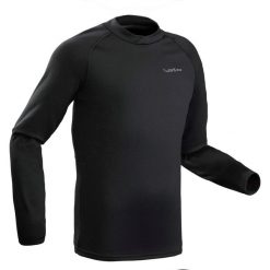 Koszulka narciarska FRESHWARM męska. Czarne koszulki męskie WED'ZE, xl, bez wzorów, z elastanu, bez kołnierzyka, bez rękawów. Za 59,99 zł.
