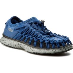 Sandały KEEN - Uneek 02 1016660 True Blue/Neutral Gray. Niebieskie sandały męskie Keen, z materiału, bez zapięcia. W wyprzedaży za 189,00 zł.