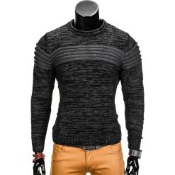 Swetry klasyczne męskie: SWETER MĘSKI E99 – GRAFITOWY