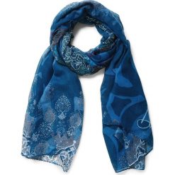 Desigual Indojapan Tiles Szalik Niebieski. Niebieskie szaliki damskie Desigual, z poliesteru. Za 171,95 zł.