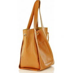 Marco mazzini torebka skórzana shopper xxl italian street brąz karmel. Torby damskie na zakupy MAZZINI, bez wzorów, ze skóry, street, bez dodatków. W wyprzedaży za 299,00 zł.