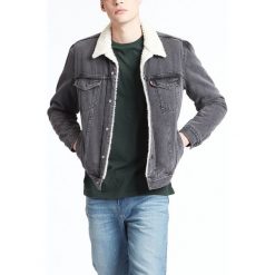 Levi's Sherpa Trucker Kurtka Czarny Szary. Szare płaszcze męskie Levi's®, na jesień, s, bez wzorów, z bawełny. Za 619,95 zł.