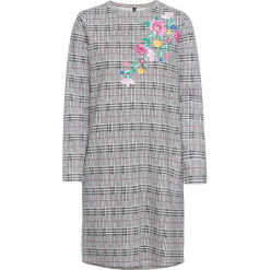 Sukienka shirtowa bonprix czarno-biel wełny - różowy w kratę. Czarne sukienki bonprix, z wełny. Za 109,99 zł.