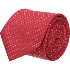 Krawaty męskie: krawat platinum czerwony classic 208