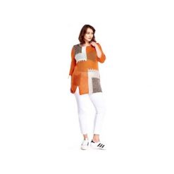 Sweter z kolorowymi wstawkami. Niebieskie swetry damskie Bird, xl, bez wzorów, bez rękawów, bez kaptura. Za 189,00 zł.