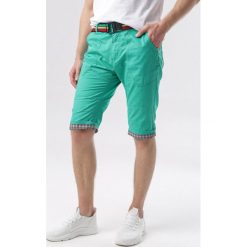Zielone Szorty Himerephis. Zielone spodenki i szorty męskie Born2be, xl, bez wzorów. W wyprzedaży za 54,99 zł.