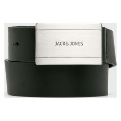 Jack & Jones - Pasek skórzany. Czarne paski męskie Jack & Jones, w paski. W wyprzedaży za 99,90 zł.