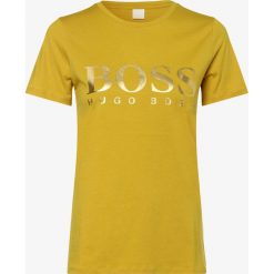 BOSS Casual - T-shirt damski – Tefoil, żółty. Żółte t-shirty damskie BOSS Casual, xs, bez wzorów, z bawełny, casualowe, bez kołnierzyka. Za 149,95 zł.