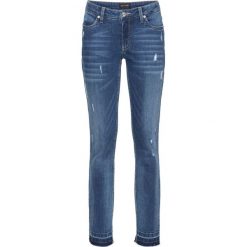 Dżinsy ze stretchem SKINNY bonprix niebieski "stone”. Niebieskie jeansy damskie bonprix. Za 134,99 zł.
