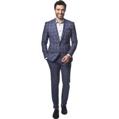 Marynarka verdi niebieski slim fit. Niebieskie marynarki męskie Recman, m, bez wzorów. Za 199,99 zł.