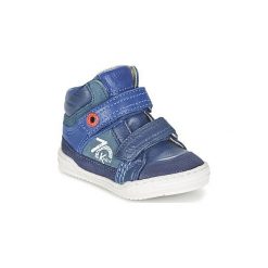 Buty Dziecko Kickers JINJINU. Niebieskie trampki chłopięce Kickers, bez wzorów, bez zapięcia. Za 164,50 zł.