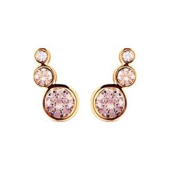 Kolczyki damskie: Kolczyki w kolorze różowego złota z kryształami Swarovski