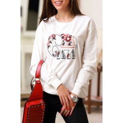 Damska bluza MAILA WHITE. Białe bluzy sportowe damskie Damska bluza MAILA WHITE, s, bez wzorów, bez rękawów, bez kaptura. W wyprzedaży za 49,00 zł.