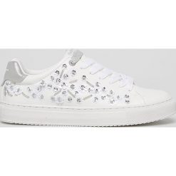 Pepe Jeans - Buty. Białe buty sportowe damskie Pepe Jeans, bez wzorów, z jeansu, sportowe. Za 369,90 zł.