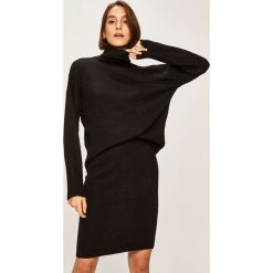 Answear - Komplet Sweter+spódnica. Czarne spódniczki damskie ANSWEAR, s, bez wzorów, z dzianiny, z długim rękawem. W wyprzedaży za 99,90 zł.