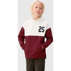 Mango Kids - Bluza dziecięca Twenty 110-164 cm. Brązowe bluzy chłopięce Mango Kids, z aplikacjami, z bawełny, bez rękawów, z kapturem. Za 69,90 zł.