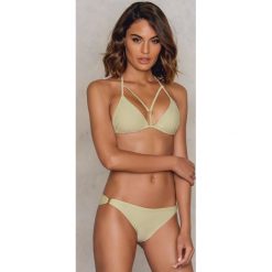 Stroje dwuczęściowe damskie: NA-KD Swimwear Dół bikini z metalowym kółeczkiem – Green