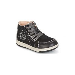 Buty Dziecko Geox B NEW FLICK GIRL. Czarne trampki dziewczęce Geox, bez wzorów, bez zapięcia. Za 195,30 zł.
