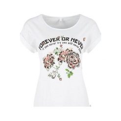 Q/S Designed By T-Shirt Damski Xs Biały. Białe koszulki damskie marki Q/S designed by, s, bez wzorów, z bawełny, eleganckie, bez kołnierzyka, bez rękawów. W wyprzedaży za 48,00 zł.
