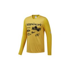 T-shirty z długim rękawem Reebok Classic Koszulka Classics Advance Tee. Żółte koszulki męskie Reebok Classic, s, bez wzorów, bez kołnierzyka, długie. Za 199,00 zł.