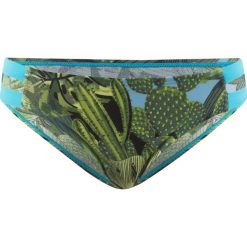 Stroje kąpielowe damskie: Figi bikini bonprix zielony z nadrukiem