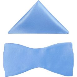 Błękitna mucha wiązana - M7. Niebieskie muszki męskie Modini Moda Męska, na co dzień, bez wzorów, z tkaniny, eleganckie. W wyprzedaży za 59,40 zł.