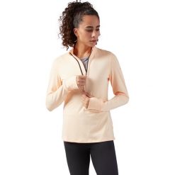 Bluza Reebok Quarter Zip Running Jacket W Piaskowa. Pomarańczowe bluzy damskie marki Reebok, s, bez wzorów, z krótkim rękawem, krótkie, bez kaptura, do biegania. Za 159,99 zł.