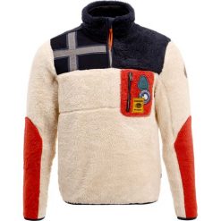 Napapijri YUPIK HALF Bluza z polaru white. Brązowe bluzy męskie rozpinane marki Napapijri, m, z materiału. W wyprzedaży za 567,20 zł.