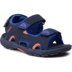 Sandały KAPPA - Early II K 260373K Navy/Orange 6744. Niebieskie sandały chłopięce Kappa, ze skóry ekologicznej, bez zapięcia. W wyprzedaży za 89,00 zł.