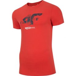 T-shirt męski TSM238 - czerwony. Czerwone koszulki męskie 4f, m, bez wzorów, bez kołnierzyka, bez rękawów. Za 59,99 zł.