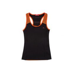 T-shirt damski fitness sportowy. Brązowe bluzki sportowe damskie TXM, bez wzorów, z dzianiny, bez kołnierzyka, bez rękawów, bez kaptura, na fitness i siłownię. Za 9,99 zł.