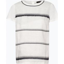 Weekend Max Mara - T-shirt damski z dodatkiem lnu – Tecnico, biały. Białe t-shirty damskie Weekend Max Mara, m, z haftami, boho, bez kołnierzyka. Za 429,95 zł.