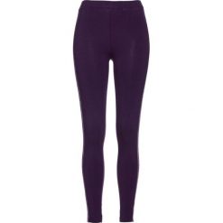 Legginsy z aksamitnymi paskami bonprix ciemny lila. Fioletowe legginsy damskie bonprix, w paski, z bawełny. Za 54,99 zł.