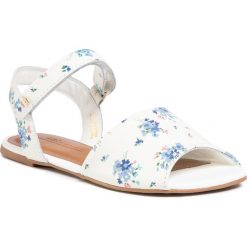 Sandały BIBI - Little Me 1104012 Blue Garden/White. Białe sandały dziewczęce Bibi, ze skóry ekologicznej, bez zapięcia. Za 169,00 zł.