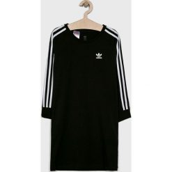 Adidas Originals - Sukienka dziecięca 128-170 cm. Czarne sukienki dziewczęce adidas Originals, bez wzorów, z elastanu, casualowe, z długim rękawem, długie, mini, proste. W wyprzedaży za 129,90 zł.