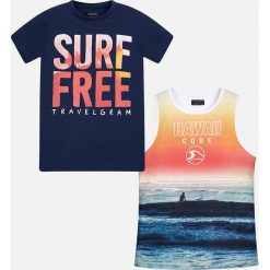 Mayoral - T-shirt dziecięcy 128-172 cm (2-Pack). Szare t-shirty męskie marki Mayoral, z nadrukiem, z bawełny, z okrągłym kołnierzem. Za 99,90 zł.
