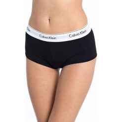 Calvin Klein Underwear - Figi Boyshort. Czarne majtki damskie Calvin Klein Underwear, s, bez wzorów, z elastanu. Za 99,90 zł.