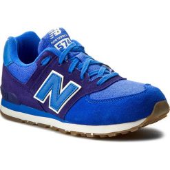 Sneakersy NEW BALANCE - KL574ESG Granatowy Niebieski. Niebieskie trampki chłopięce New Balance, z materiału, na sznurówki. W wyprzedaży za 199,00 zł.
