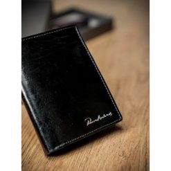 Portfel męski skórzany RFID Pierre Andreus czarny - Czarny. Czarne portfele męskie PIERRE ANDREUS, bez wzorów, ze skóry. Za 89,99 zł.