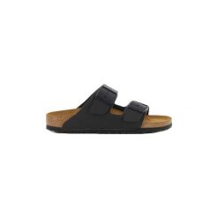 Klapki Birkenstock ARIZONA BS. Czarne klapki damskie Birkenstock, bez wzorów, bez obcasa. Za 359,26 zł.