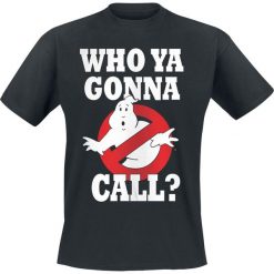 Ghostbusters Who You Gunna Call? T-Shirt czarny. Czarne koszulki męskie marki Ghostbusters, l, z nadrukiem, z okrągłym kołnierzem. Za 54,90 zł.
