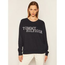 Bluza TOMMY HILFIGER Christa WW0WW28362. Niebieskie bluzy damskie TOMMY HILFIGER, m, bez wzorów, bez rękawów, bez kaptura. Za 499,00 zł.