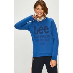 Lee - Bluza. Szare bluzy damskie marki Lee, l, z nadrukiem, z bawełny, bez kaptura. Za 219,90 zł.