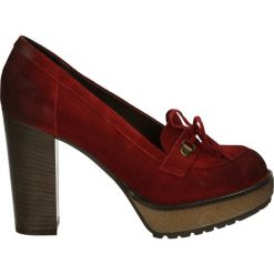 Czółenka - 172M5307 RED. Czerwone czółenka zamszowe Venezia, na platformie. Za 259,00 zł.