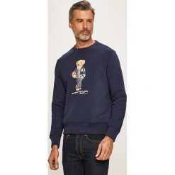 Polo Ralph Lauren - Bluza. Niebieskie bluzy męskie Polo Ralph Lauren, m, z nadrukiem, z bawełny, z okrągłym kołnierzem, bez rękawów, bez kaptura. Za 729,90 zł.