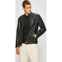 Pepe Jeans - Kurtka skórzana. Czarne płaszcze męskie Pepe Jeans, m, bez wzorów, z poliesteru, krótkie, bez kaptura. W wyprzedaży za 749,90 zł.