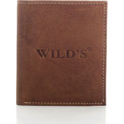 Rasowy portfel męski Wild`s. Brązowe portfele męskie marki Wild, ze skóry. Za 49,00 zł.
