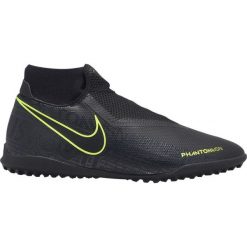 Buty piłkarskie Nike Phantom Vsn Academy Df Tf M AO3269 007 czarne. Czarne buty sportowe męskie Nike, ze skóry, na sznurówki, do piłki nożnej. W wyprzedaży za 429,00 zł.